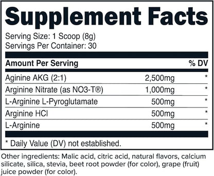 Primaforce L-Arginine Complex Powder (30 Servings Per Bottle | Mixed Berry) Powerful Protein Building Supplement for Maximum Gains