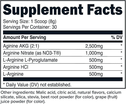 Primaforce L-Arginine Complex Powder (30 Servings Per Bottle | Mixed Berry) Powerful Protein Building Supplement for Maximum Gains