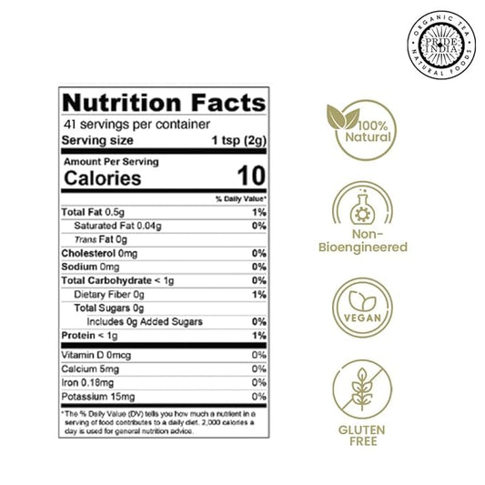 Pride of India – Black Mustard Seed – Gourmet & Vegan Indian Spice – Pungent/Spicy Flavor – Dry Seasoning - Gluten & GMO Free – Easy to Use – 3oz. Small Dual Sifter Bottle