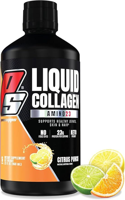 PROSUPPS L-Carnitine 3000 Stimulant Free Liquid Shots (Berry) Amino23 Liquid Collagen Shots (Citrus Punch) Bundle