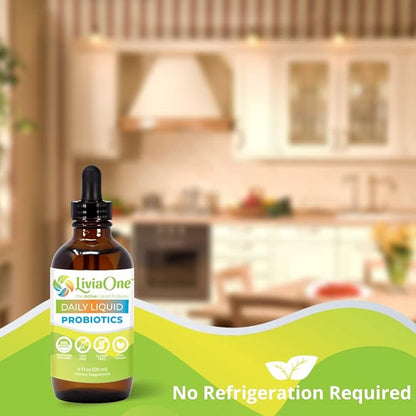Daily Liquid Probiotics, USDA-Certified Organic Probiotics, Allergen- and Gluten-Free Vegan Probiotic for Women and Men, Non-GMO and Raw, 4 Fl Oz (Pack of 1)