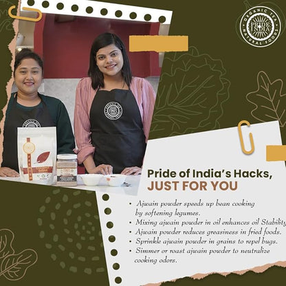 Pride of India – Ajwain Seed Powder – Gourmet Indian Spice – Made from Fresh Carom Seeds – Rich in Nutrients – Aromatic & Flavorful – Easy to Use - 8oz. Medium Dual Sifter Jar