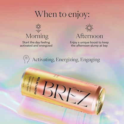 BRĒZ Mushroom Drink Variety Pack - Flow, Dream & Elevate - Lion’s Mane, Reishi, Cordyceps Mushrooms, Non-Infused, Adaptogen Tonics for Focus, Sleep, Mood & Energy, Vegan, 12 fl oz Cans (24 Pack)