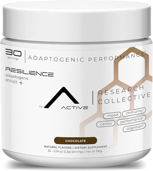 ARC Resilience Mushroom Powder Supplement with Lion’s Mane, Cordyceps, Reishi, Shilajit, Beta-Glucans, Zinc and Vitamin C for Focus, Energy, Immunity, Performance, and Memory, Chocolate, 30 Servings