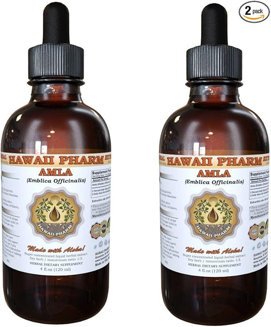 Amla Liquid Extract, Organic Amla (Emblica Officinalis) Tincture 2x4 oz