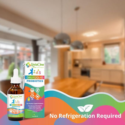 Daily Liquid Probiotics for Kids, Probiotic Supplement for Digestive Health and Immune Support, USDA-Certified Organic, Vegan, and Allergen-Free, Non-GMO Probiotics, 2 Fl Oz (Pack of 1)