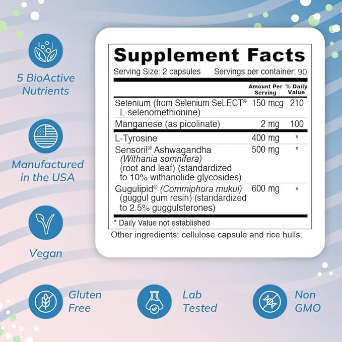 Wellness Resources Thyroid Helper - Natural Supplement for Metabolism, Energy, Thyroid Support (180 Capsules) …