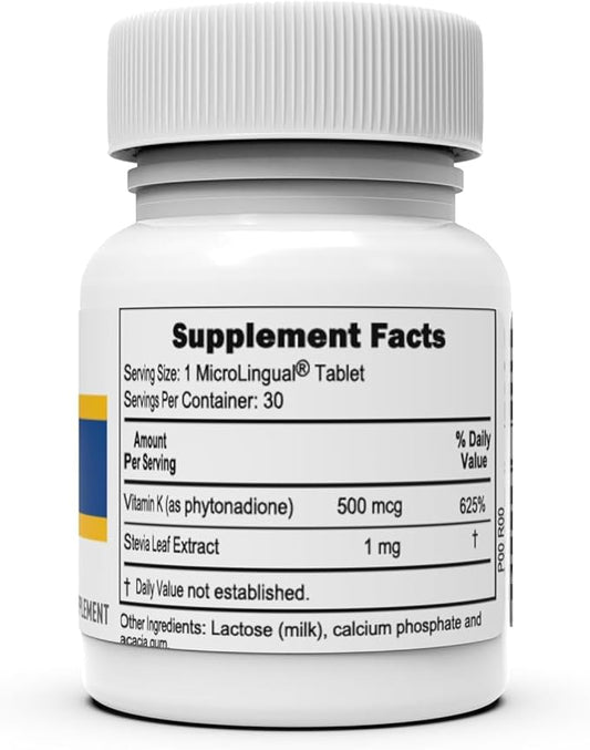 Superior Source Vitamin K1 500 mcg - Bone Strength & Health Support Supplement - Vitamin K Supplement Aids Blood Health & Calcium Absorption - 100 Sublingual Dissolving Tablets