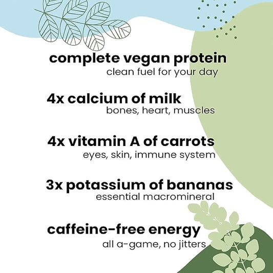 Organic Moringa Powder | 100% Regenerative Organic Raw Moringa Powder, Certified USDA. Non-GMO (250g)