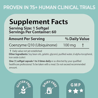 Pharma Nord Bio-Quinone Gold Coenzyme Q10 100mg | The Original CoQ10 | High Absorption, Backed by Research | Essential Antioxidant for Energy, Heart Health and Fertility Support* | 150 Softgels