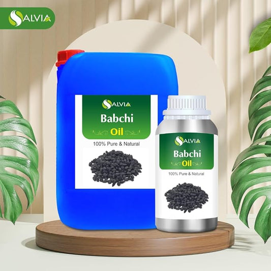 Salvia Babchi Oil (Psoralea Corylifolia) 100% Pure & Natural Undiluted Uncut Cold Pressed Carrier Oil | Use for Aromatherapy | Therapeutic Grade (33.80 Fl oz)