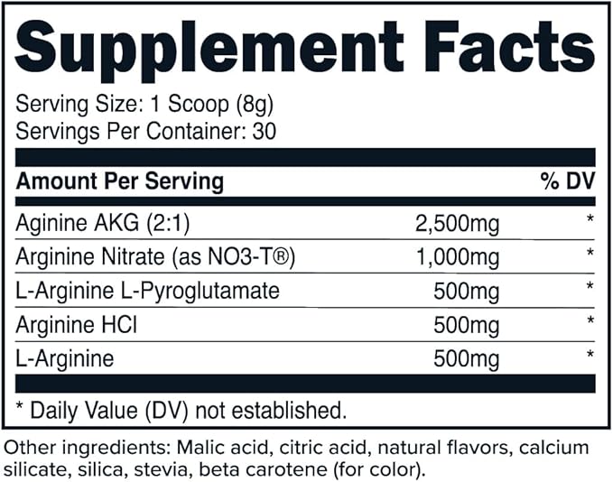 Primaforce L-Arginine Complex Powder (30 Servings Per Bottle | Peach Mango) Powerful Protein Building Supplement for Maximum Gains