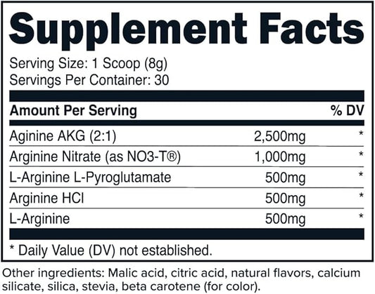 Primaforce L-Arginine Complex Powder (30 Servings Per Bottle | Peach Mango) Powerful Protein Building Supplement for Maximum Gains