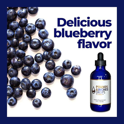 Dirobi Pounds and Inches Weight Management Drops, Liquid Supplement for Women and Men, Diet-Pill Alternative with Delicious Blueberry Flavor