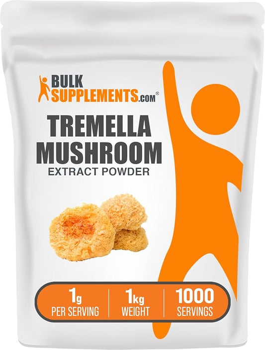 BulkSupplements.com Tremella Mushroom Extract - Tremella Fuciformis Extract, Mushroom Supplement - Vegan & Gluten Free, 1g per Serving, 1kg (2.2 lbs) (Pack of 1)