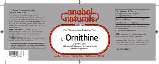 L-Ornithine 100 Grams Pure Powder