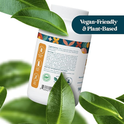 Pattern Wellness Lion's Mane Supplement - Brain Health SuperFood Mushroom - Cognitive & Cell Support - 3rd Party Lab Tested - 90 Veggie Capsules