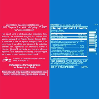 Superfood Based Potent Antioxidant Supplement - Broad Spectrum Herbal Antioxidant Blend with Polyphenols Proanthocyanidins and Green Tea Catechins for Daily Wellness and Immune Support - 30 Servings