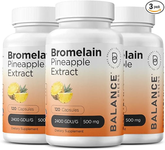 Balancebreens Bromelain 500mg, 120 Capsules - Pineapple Extract Digestive Enzyme, Supports Digestion and Joint Health Supplement