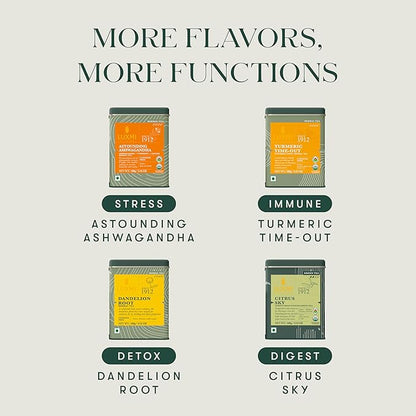 Luxmi Estates Turmeric Time-Out Herbal Tea 25 Tea Bags (50g) Pack