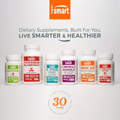 Supersmart - Triple Vino Circulation (High Potency) - 3-in-1 Formula - Red Vine Leaf Extract - with Grape Seed & Marc | Vegan & Gluten Free - 60 Veg Capsules