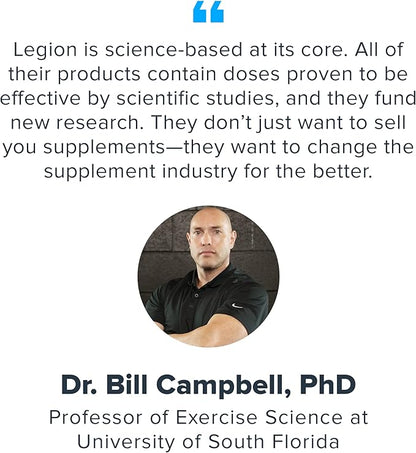LEGION- All Natural Nitric Oxide Preworkout Drink to Boost Energy, Creatine Free, Naturally Sweetened, Beta Alanine, Citrulline, Alpha GPC (Lemon Lime)