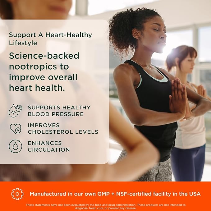 The Genius Brand - Genius Heart, 60 Veggie Pills - Natural Support Supplement May Help Cholesterol Levels and May Help Improve Healthy Blood Pressure - Grape Seed Extract, Vitamin K2 & CoQ10