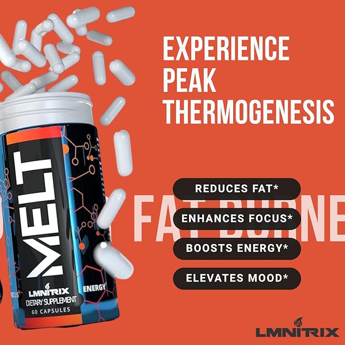 MELT EXT - Extreme Thermogenic Fat Burner - Powerful Weight Loss Aid, Stronger Than Most Diet Pills - True Plateau Destroyer - Lose Weight Fast for Men and Women - Real Results - 60ct