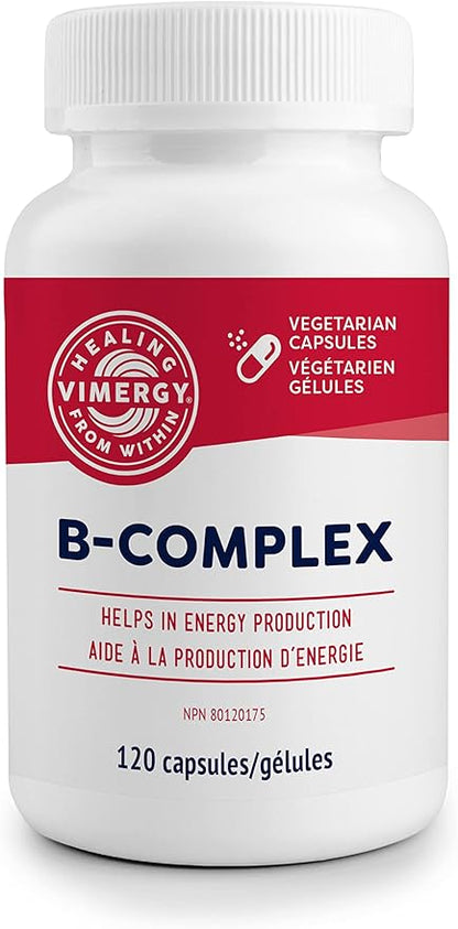 Vimergy Adapto B Complex, 120 Servings – High Potency with 8 B Vitamins, Rhodiola & Hawthorn Berry – Supports Mental Energy, Cognition, Mood - Non-GMO, Kosher, Vegan, Paleo, No Gluten, No Soy