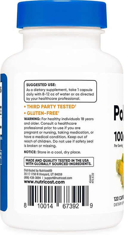 Nutricost Policosanol 100mg, 120 Capsules - Gluten Free, Non-GMO, and Vegetarian Friendly
