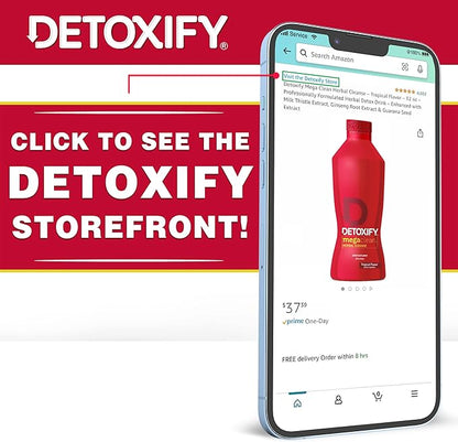 Detoxify – Mega Clean Herbal Detox Cleanse Drink – Full body cleanse detox for women and men - Same day results - Plus sticker