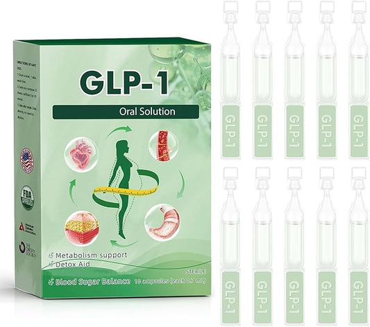 New GLP-1 Supplement Oral Solution, Advanced Diet Drops for Women and Men - Fast and Easy to Use (10 Packs - 1 Box)