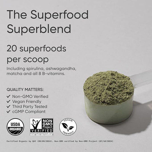 Sports Research® Organic Pineapple Coconut Greens - Digestive Health, Natural Energy & Mood Support* - Certified Organic Powder - 20 Servings