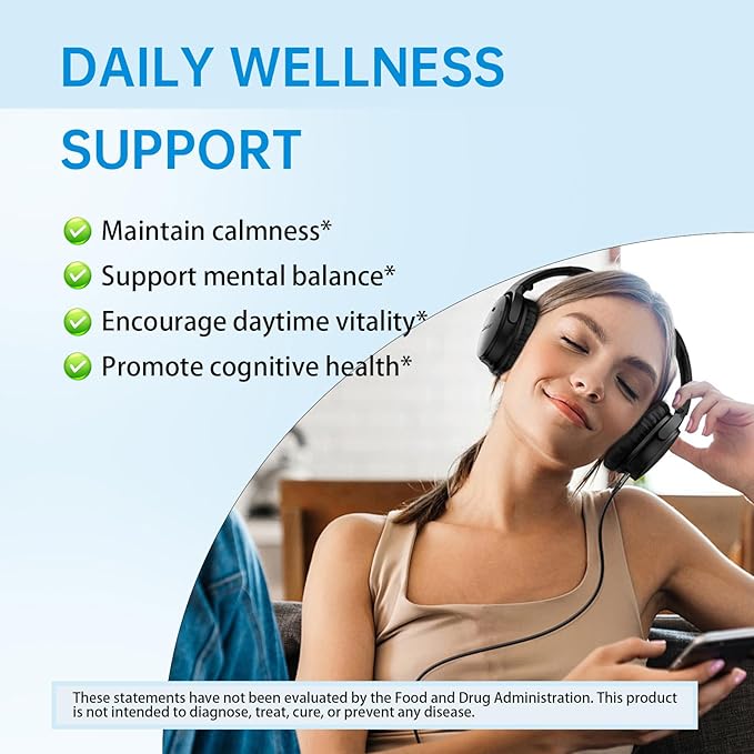 320mg Quad Magnesium & 200mg Alpha GPC & 440mg Ashwagandha + L-Theanine - Support Memory, Focus, Attention & Relaxation* | Magnesium Glycinate/Threonate/Citrate/Malate - 60 Capsules
