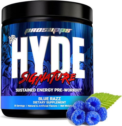 PROSUPPS L-Carnitine 3000 Stimulant Free Liquid Shots (31 Servings, Berry) and Mr. Hyde Signature Series Pre-Workout Energy Powdered Drink (30 Servings, Blue Razz) Bundle