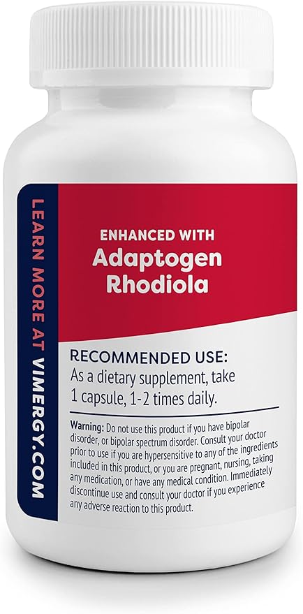 Vimergy Adapto B Complex, 120 Servings – High Potency with 8 B Vitamins, Rhodiola & Hawthorn Berry – Supports Mental Energy, Cognition, Mood - Non-GMO, Kosher, Vegan, Paleo, No Gluten, No Soy