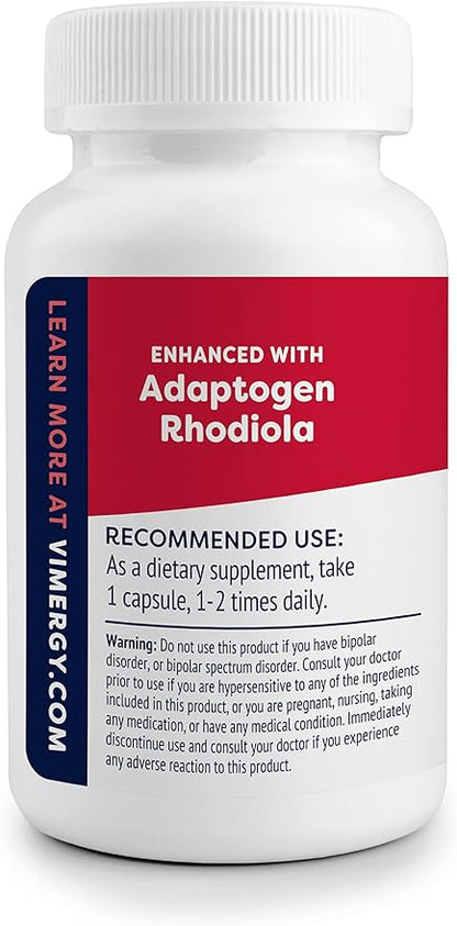Vimergy Adapto B Complex, 120 Servings – High Potency with 8 B Vitamins, Rhodiola & Hawthorn Berry – Supports Mental Energy, Cognition, Mood - Non-GMO, Kosher, Vegan, Paleo, No Gluten, No Soy