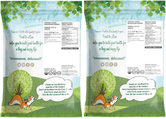 Organic Chaga Mushroom Powder, 10 Pounds – All Natural Vegan Superfood for Immunity and Holistic Wellness. Rich in Antioxidants and Nutrient-Packed. Non-GMO. 100% Pure. Kosher