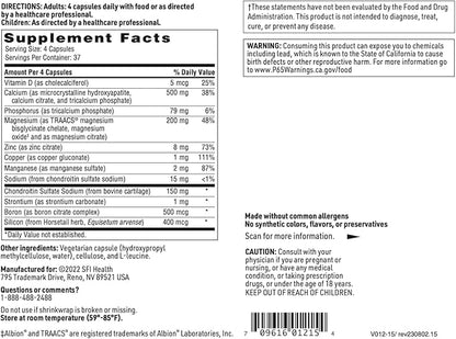 Klaire Labs Cal-Assimilate Plus - Triple Calcium Bone Support Complex with Vitamin D3, Key Minerals & Chondroitin Sulfate, Hypoallergenic & BSE-Free (150 Capsules)