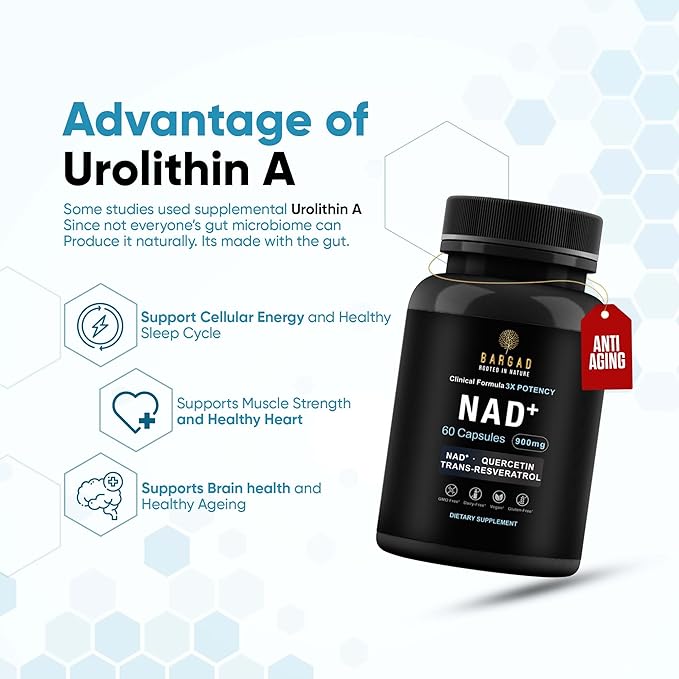 NAD+ Supplement for Anti Aging & Cell Regeneration | NMN Supplement Alternative - NAD with Resveratrol & Quercetin | Boosts Mitochondrial Health, Mental Clarity & Vitality | 60 Count | for Women & Men