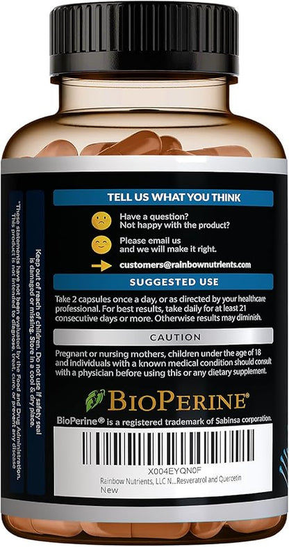 7,260mg NMNH Supplement (NMN Alternative) NAD Booster for Anti-Aging, Cellular Energy & Nice Skin- Dihydronicotinamide mononucleotide, Resveratrol, Quercetin & BioPerine® for Max Absorption- 60 caps