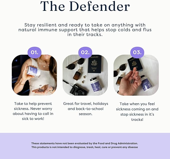 The Defender Jr. - Powerful Kids Chewable Immune Defense with Vitamin A, C, and Botanical Extracts Elderberry, Astralagus, and More for Boosting Immune System with Natural Ingredients