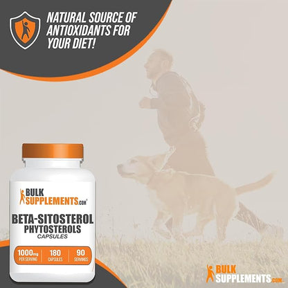BulkSupplements.com Phytosterols Capsules - Phytosterols Supplement, Beta Sitosterol Capsules, Phytosterol 1000mg - Gluten Free, 2 Capsules per Serving, 180 Capsules (Pack of 1)