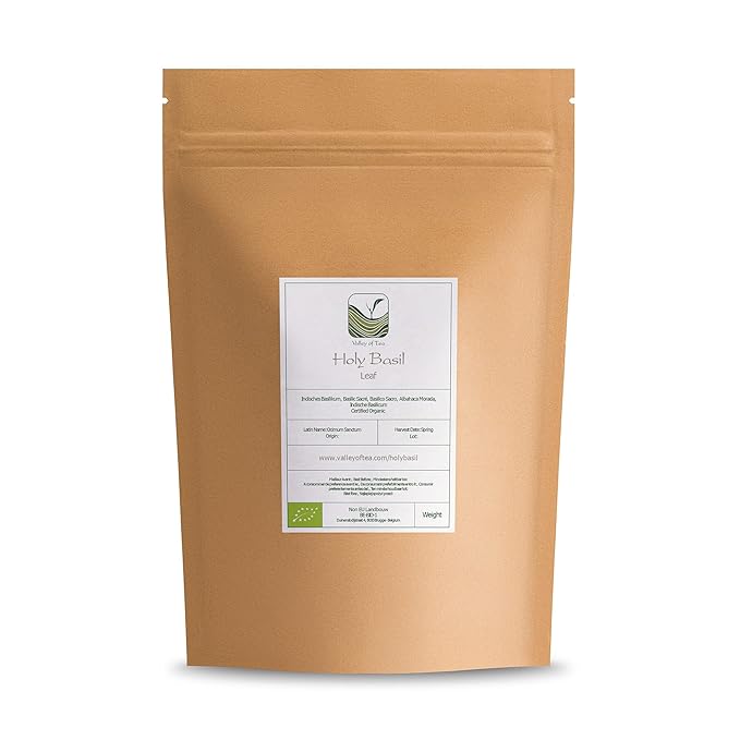 Tulsi Holy Basil Organic Tea - Sweet Green Delicacy - Herbal Thulasi or Tulasi 200g