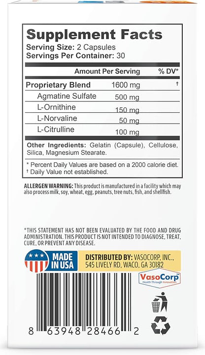 NeuropAWAY Kidney Support Supplement with Agmatine Sulfate, L-Novaline, L-Ornithine, L-Citrulline Provides Fast, Powerful Kidney Support, 60CT