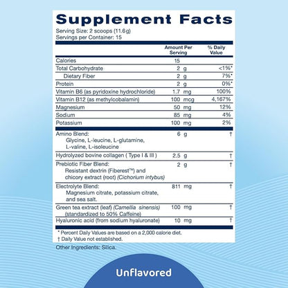 Replenza Daily Replenisher GLP-1 Nutritional Support, Powder, Muscle Recovery, Digestive Health & Skin Elasticity Mix of Amino Acids, Prebiotics and Collagen Peptides – Unflavored, 3 Pack