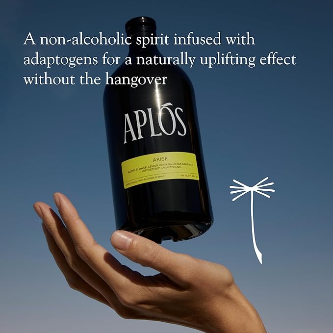 Aplós ARISE Non-Alcoholic Adaptogen-Infused Beverage, Tequila Style Alternative, Formulated to Elevate Mood, 19.4oz (575ml)