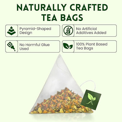 Attaya Ashwagandha Tea Bags - Ashwangandha + Turmeric Delight Tea - 35 Tea Bags -100% Herbal blend of Ashwagandha, Turmeric, Cinnamon, and Green Tea, 2.47 oz (70g)
