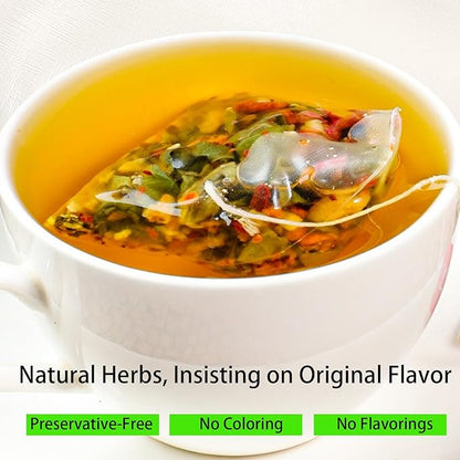 Winter Melon Lotus Leaf Tea, Oil Cleansing Tea for Liver & Kidney 20Bags/Box, Chrysanthemum Wax Gourd Lotus Leaf Herbal Teabag, 9 Ingredients Natural Blend Formula (1)