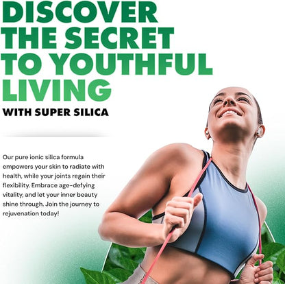 Positive Power Nutritionals Super Silica Supplements (4oz) - Silica Mineral Supplements - Silica Liquid Supplement | Liquid Silica with Collagen Boosting Silicon | Silica Supplements for Hair Growth